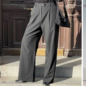 Djerf Avenue Favorite Pants Black Trousers - Large